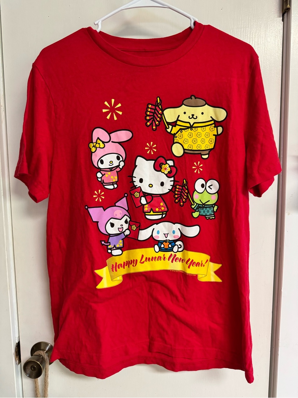 Old Navy Red Sanrio Characters Lunar New Year Tee